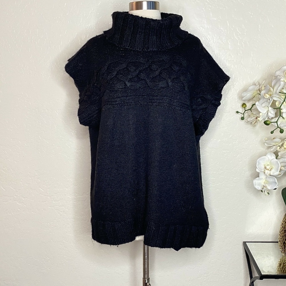 Theory Womens Wool Sleeveless Turtleneck Sweater P
